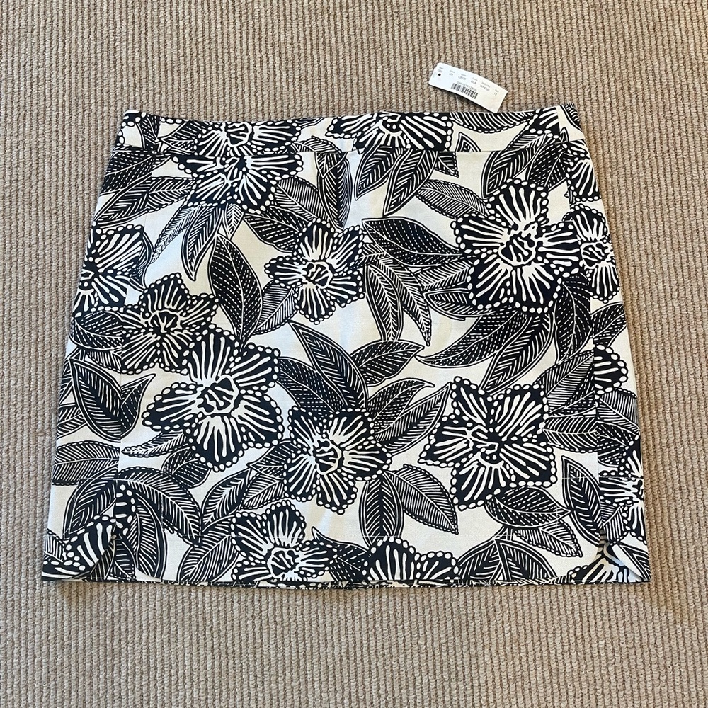 J. Crew Black and Cream Mini Skirt Casual Resort Wear